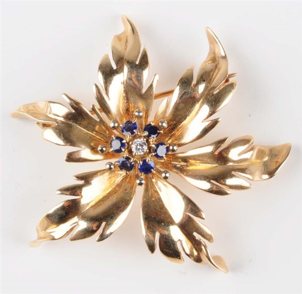 TIFFANY AND CO. FLORAL PIN.                       