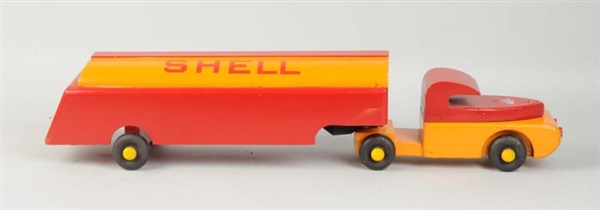 PRESSED STEEL BUDDY L DELUXE SHELL OIL TRUCK      