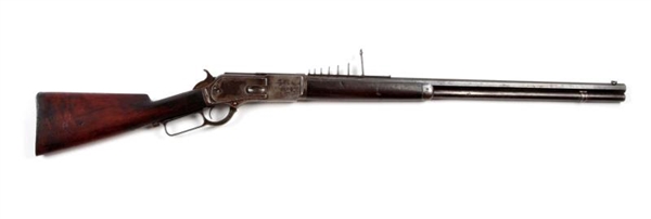 WINCHESTER MODEL 1876 7-LEAF EXPRESS RIFLE.       
