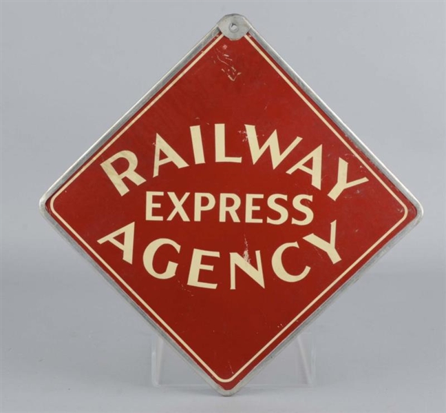 RAILWAY EXPRESS AGENCY PRESSBOARD SIGN            