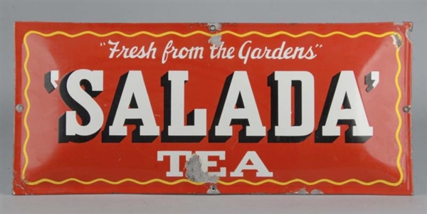 SALADA TEA PORCELAIN ADVERTISING SIGN             