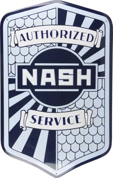 NASH AUTHORIZED SERVICE PORCELAIN ADVERTISING SIGN