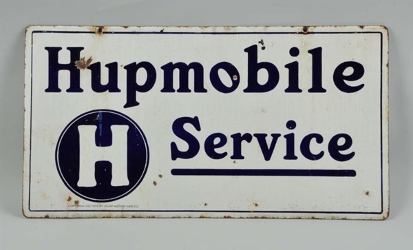 HUPMOBILE SERVICE WITH LOGO SIGN.                 