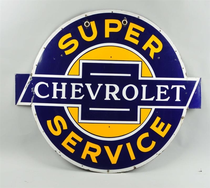 SUPER CHEVROLET SERVICE SIGN.                     