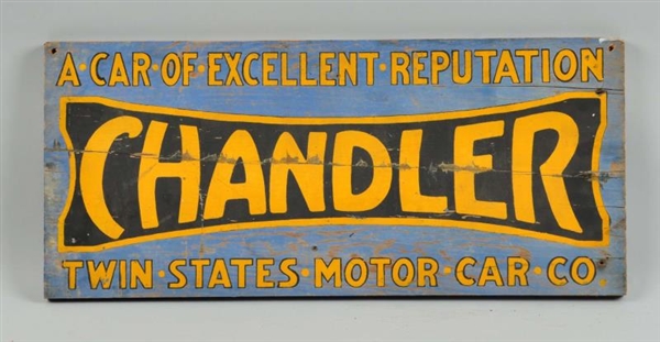 CHANDLER "TWIN STATES MOTOR CAR CO. SIGN.         