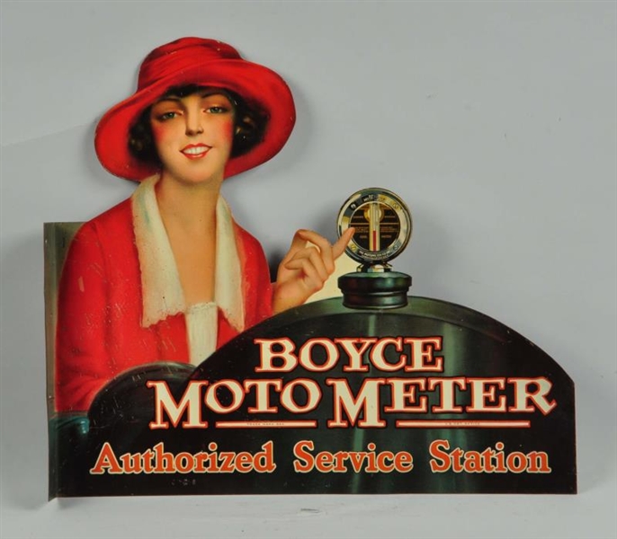 BOYCE MOTO METER AUTHORIZED SERVICE STATION SIGN. 