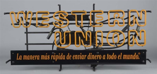 WESTERN UNION SPANISH NEON ADVERTISING SIGN       