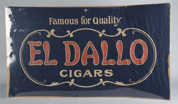 EL DALLO CIGARS INDIGO CLOTH ADVERTISING BANNER   