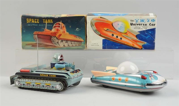 LOT OF 2: CHINESE BATTERY OPERATED SPACE VEHICLES.