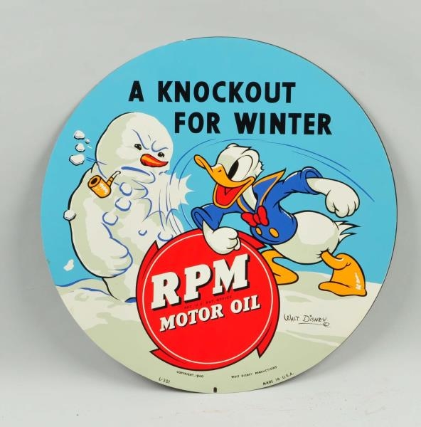 RPM MOTOR WITH DONALD DUCK SST SIGN.              