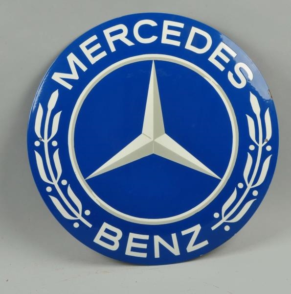 MERCEDES BENZ SINGLE SIDED PORCELAIN CONVEXED SIGN