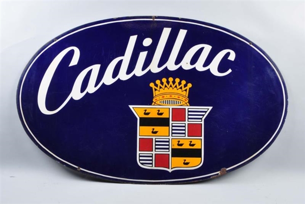 HARD TO FIND CADILLAC DSP OVAL SIGN.              