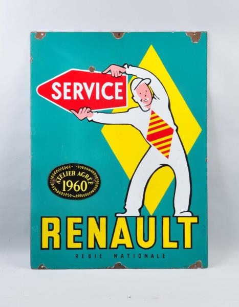 RENAULT SERVICE "REGIE NATIONALE" 1960 DSP SIGN.  