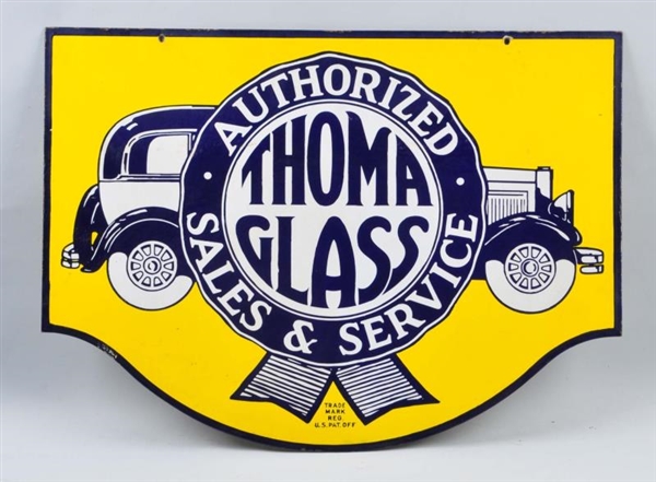 THOMA GLASS AUTHORIZED SALES & SERVICE DSP SIGN.  