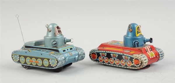 LOT OF 2: JAPANESE TIN LITHO SPACE TANKS.         