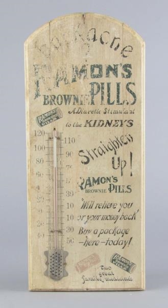 RAMONS BROWNIE PILLS ADVERTISING THERMOMETER     