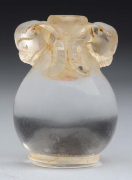 SMALL EARLY GLASS VASE.                           