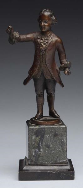 MINIATURE BRONZE STATUE BY F. IFFLAND.            