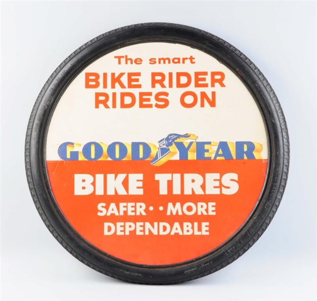 GOODYEAR BICYCLE TIRE DISPLAY WITH INSERT.        