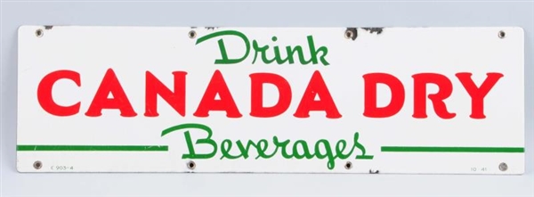 CANADA DRY PORCELAIN ADVERTISING SIGN.            