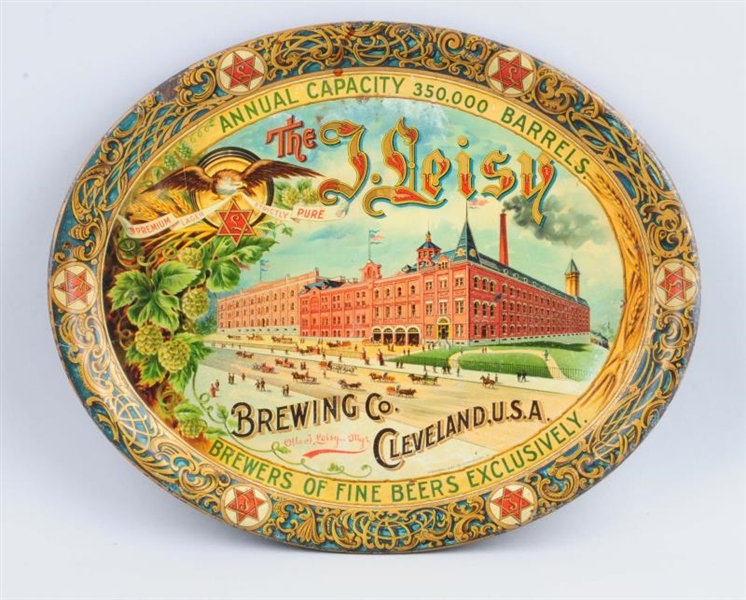 THE J. LEISEY BREWING CO. SERVING TRAY.           