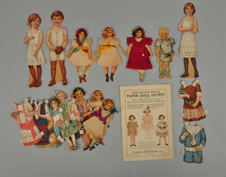 LARGE LOT OF PAPER DOLLS WITH ALL OUTFITS         