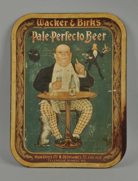 PALE PERFECTO BEER ADVERTISING TRAY.              