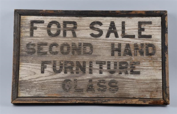 EARLY WOODEN "FOR SALE" TRADE SIGN.               