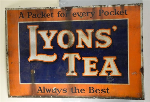 ADVERTISING PORCELAIN SIGN "LYONS TEA"           