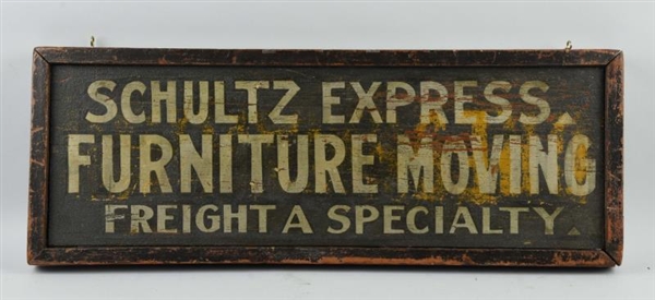 EARLY DOUBLE SIDED WOODEN FRUNITURE TRADE SIGN.   
