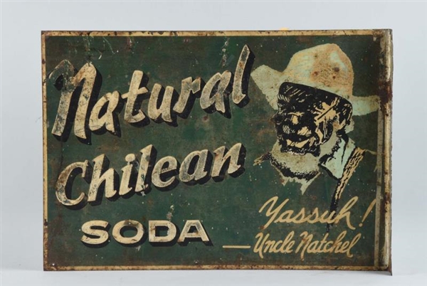 NATURAL CHILEAN SODA ADVERTISING FLANGE SIGN.     