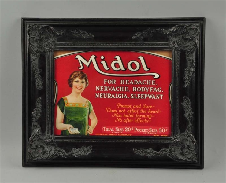 MIDOL TABLETS ADVERTISING SIGN.                   