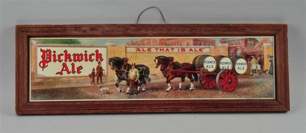 PICKWICK ALE TIN LITHO ADVERTISING SIGN.          