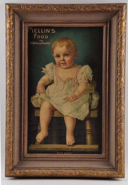 ADVERTISING SIGN "MELLINS FOOD" WITH BABY        