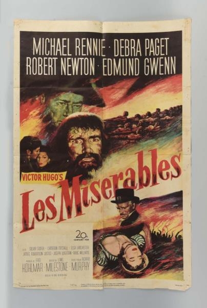 LOT OF 2: LES MISERABLES MOVIE POSTER.            