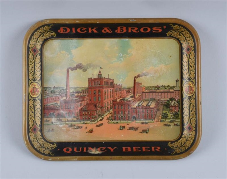 QUINCY BEER ADVERTISING TRAY.                     