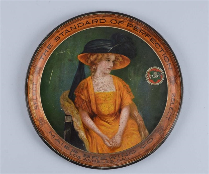 MAIER BREWING CO. ADVERTISING TRAY.               