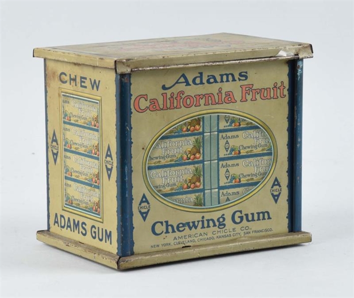 ADAMS CALIFORNIA FRUIT CHEWING GUM TIN DISPLAY.   