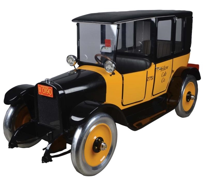 EARLY YELLOW CAB PEDAL CAR                        