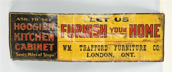 FURNITURE COMPANY TIN ADVERTISING SIGN.           
