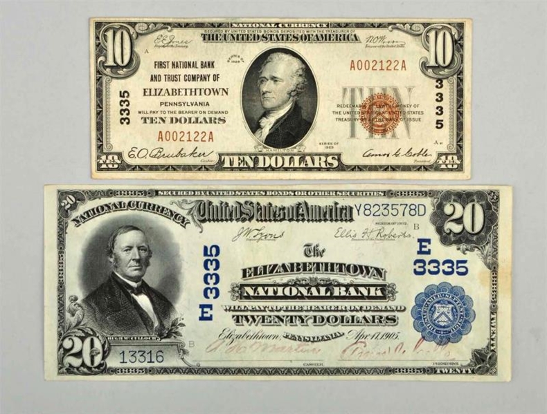 LOT OF 2: LARGE & SMALL NOTES.                    