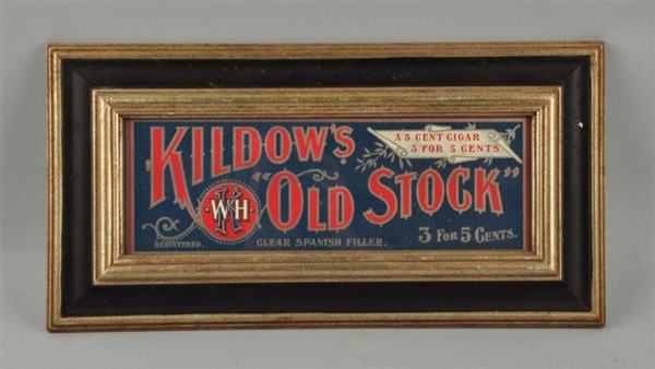 KILDOWS OLD STOCK CIGAR CARDBOARD ADVERTISEMENT. 