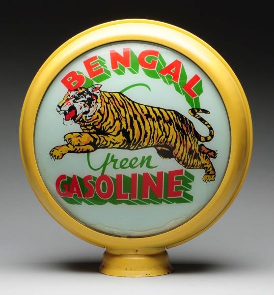 BENGAL GREEN GASOLINE WITH LOGO 15" SINGLE LENS.  