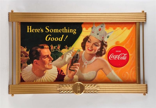 1951 COCA COLA CARDBOARD ADVERTISING SIGN.        