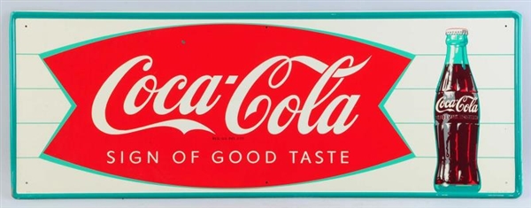 COCA COLA FISH TAIL BOTTLE SIGN.                  