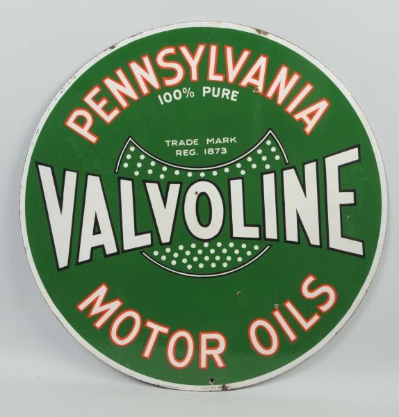 VALVOLINE PENNSYLVANIA MOTOR OILS SIGN.           