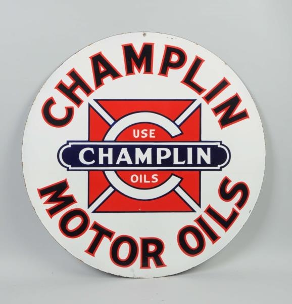 CHAMPLIN MOTOR OIL WITH LOGO SIGN.                