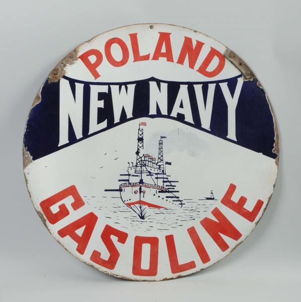 POLAND NEW NAVY GASOLINE SIGN (CLEARED).          