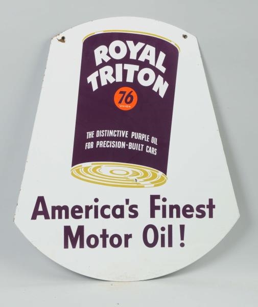 UNION 76 "ROYAL TRITON" MOTOR OIL SIGN.           