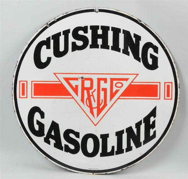 CUSHING GASOLINE WITH LOGO SIGN.                  